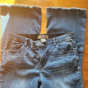 Democracy flare jeans, rough edge hem, Size 10